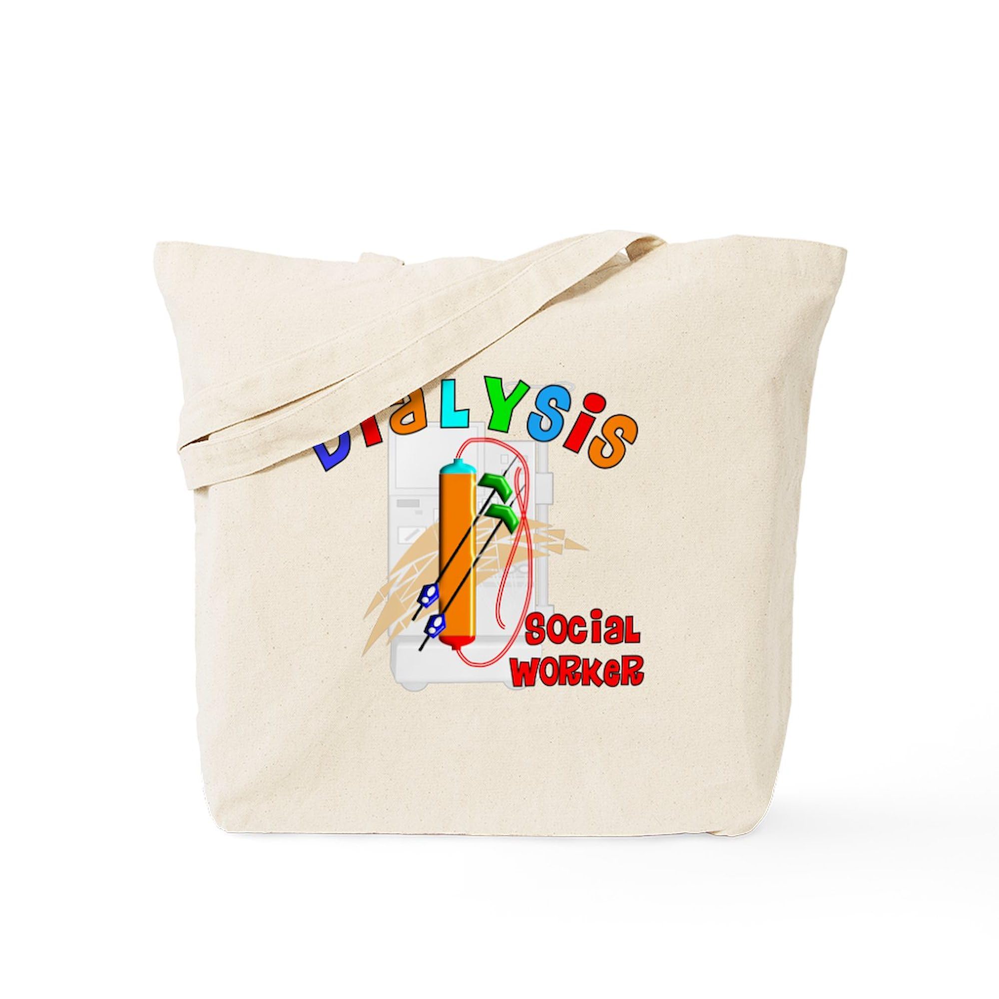 Dialysis Social Worker 2011 Tote Bag - Natural Canvas Reusable Shopping Bag for Medical Professionals | Perfect for Work, Groceries & Everyday Use
