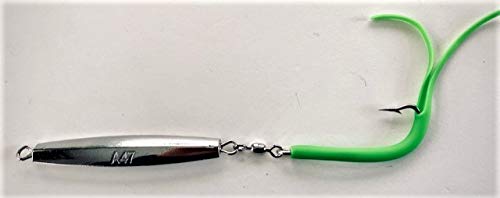 12-Pack Ava Diamond Jigs 4oz with Split Tube Tail Hooks - Saltwater Fishing Lures for Striped Bass, Bluefish & Fluke - Perfect for Surf Casting & Offshore Angling