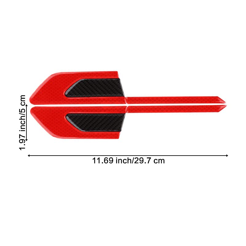 High Visibility Car Reflective Stickers - Anti-Collision Safety Decals for Vehicle Fenders (2-Pack, Red) | Night Driving Safety & Roadside Emergency Warning