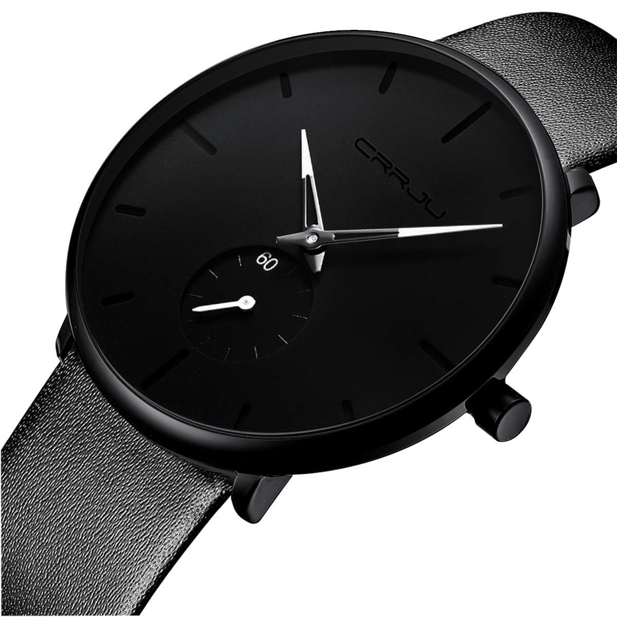 Ultra-Thin Minimalist Waterproof Men's Watch - Fashionable Leather Band Dress Wristwatch for Men & Women - Perfect for Business, Casual & Formal Occasions