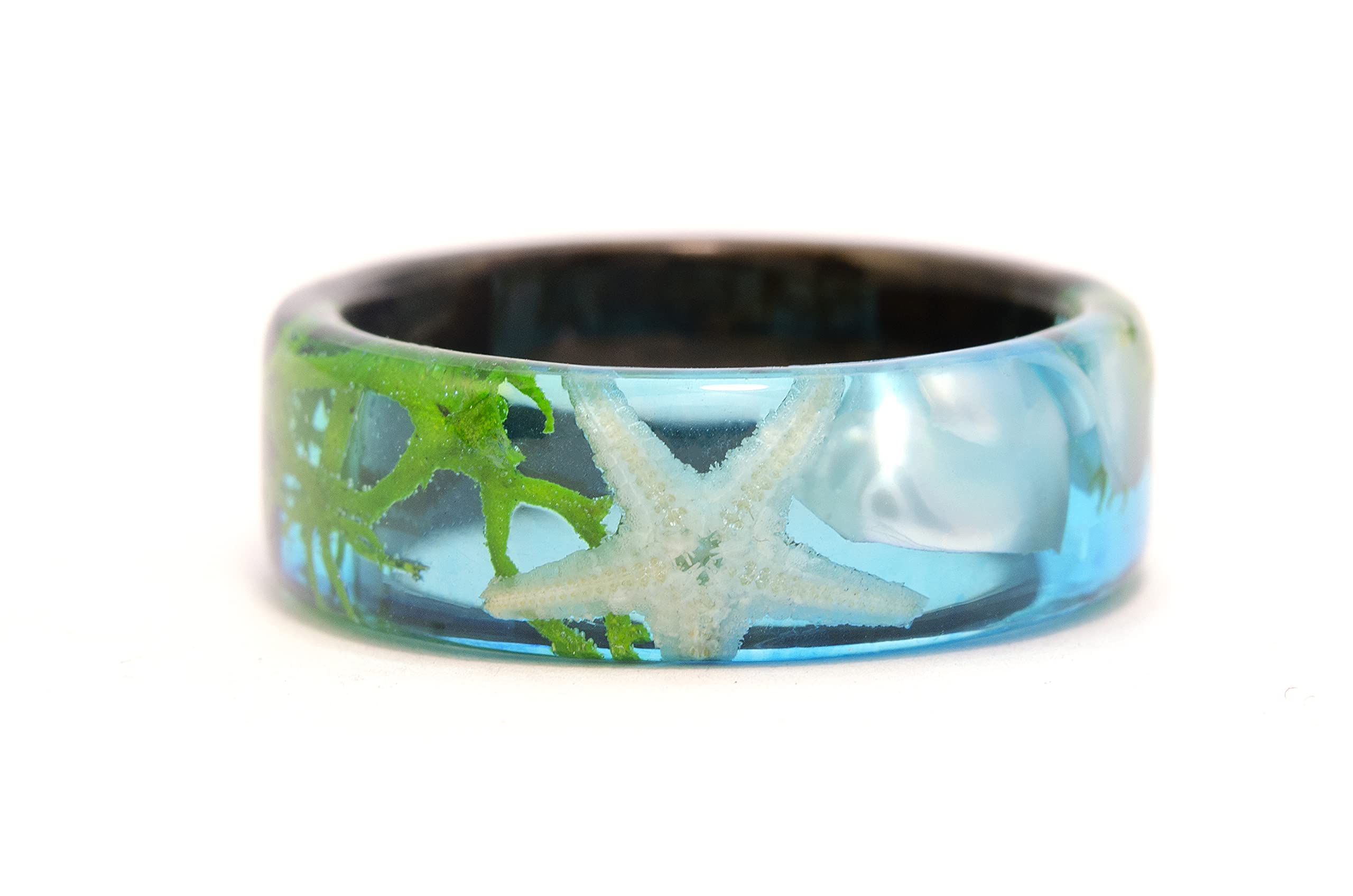 Mermaid Ring with Starfish & Pearls for Ocean Lovers | Beach Jewelry