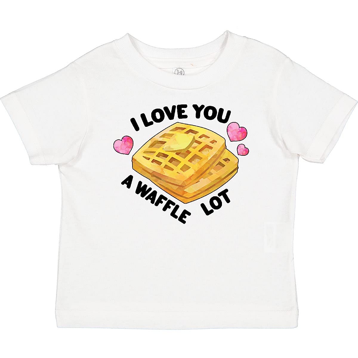 Inktastic Valentine's Day 'I Love You a Waffle Lot' Heart Print Baby T-Shirt - Cute Outfit for Valentine's Gifts, Family Photos & Special Occasions