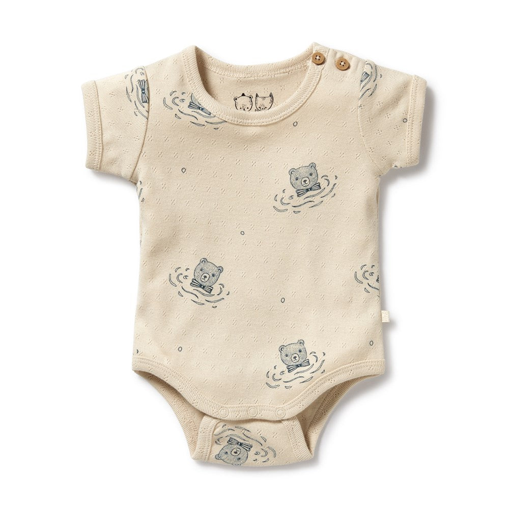 Little Bear Organic Pointelle Bodysuit - Soft Cotton Baby Onesie for Newborns & Infants | Perfect for Everyday Wear, Playtime & Photo Shoots