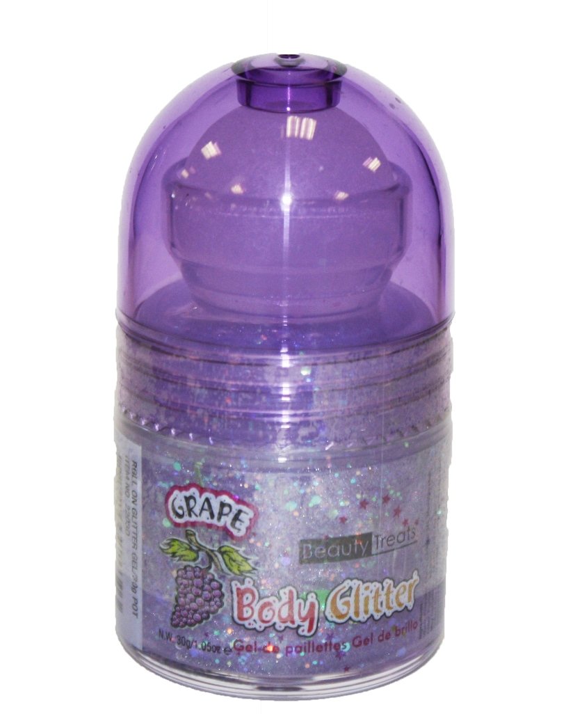 Women's Roll-On Soft Scented Body Glitter - Grape Fragrance | Shimmering Cosmetic Glow for Parties, Festivals & Special Occasions