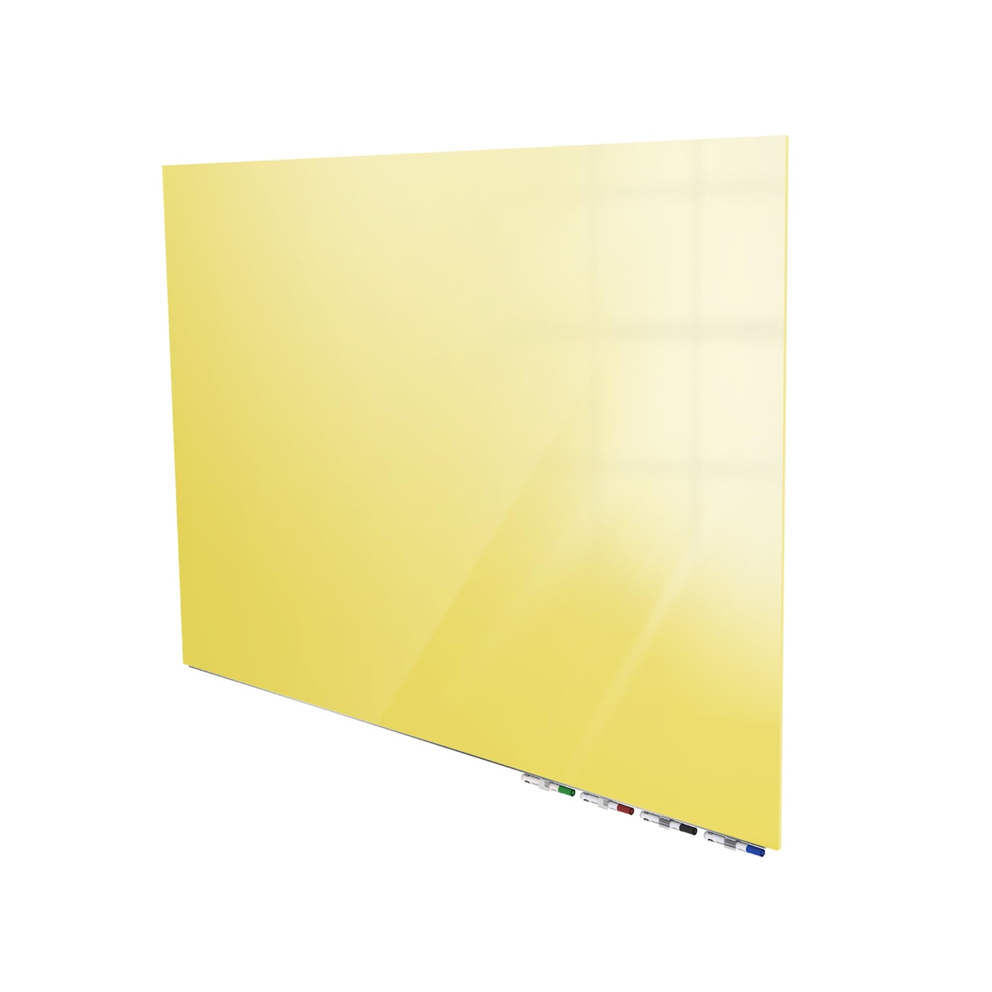4'H x 6'W Magnetic Glass Whiteboard - Low Profile 1/4