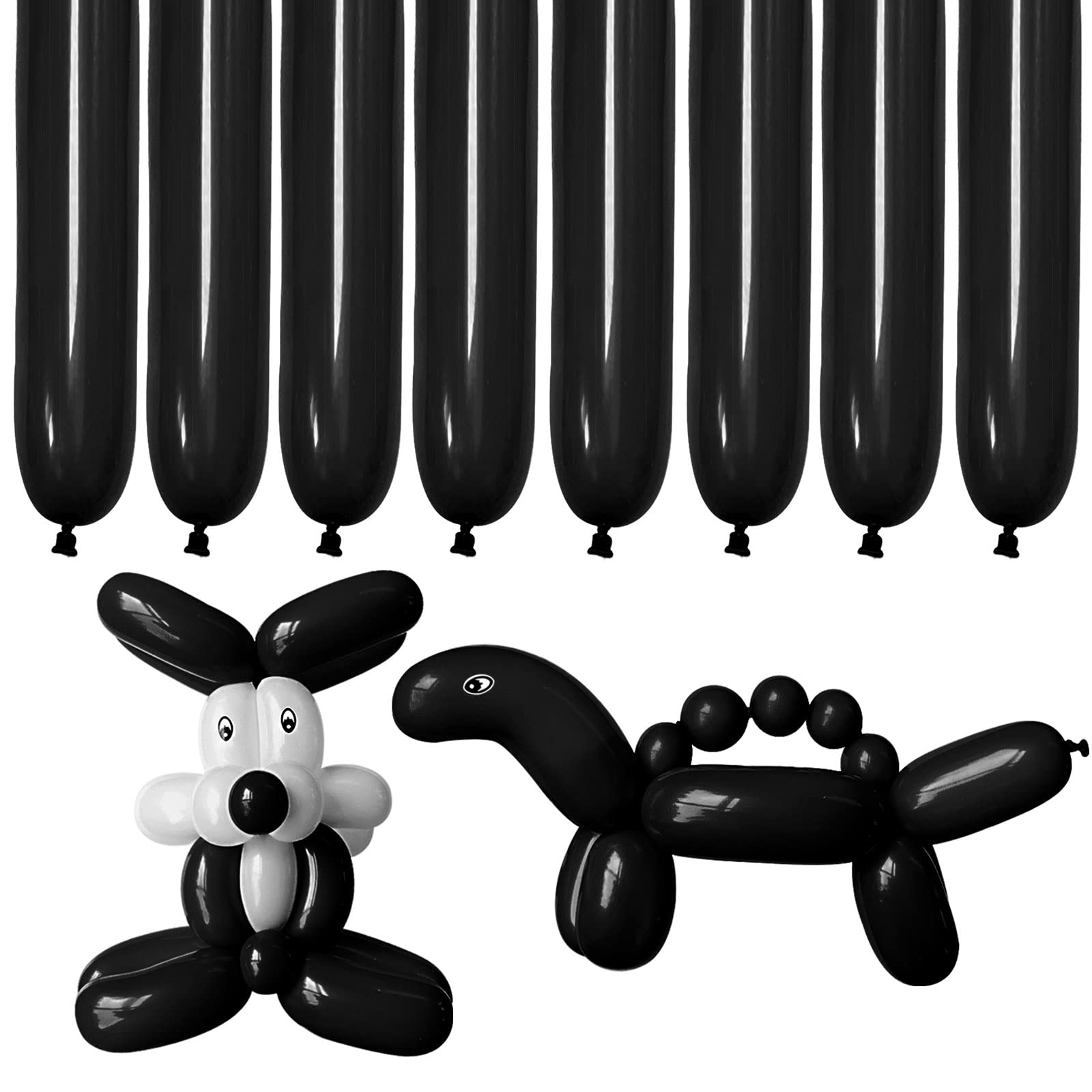 200Pcs Black 260 Balloons for Twisting Animals - Thickened Latex Modeling Balloons for Halloween, Thanksgiving & Fall Party Decorations - Perfect for Balloon Art, Party Supplies & Event Decorations