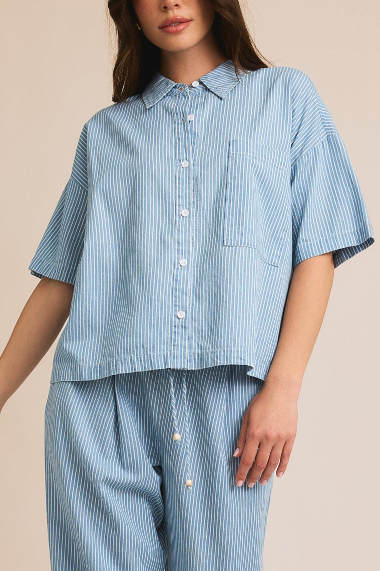 Stylish Fine Line Button Up Shirt for Men | Slim Fit Casual Dress Shirt | Perfect for Office, Date Night & Formal Events