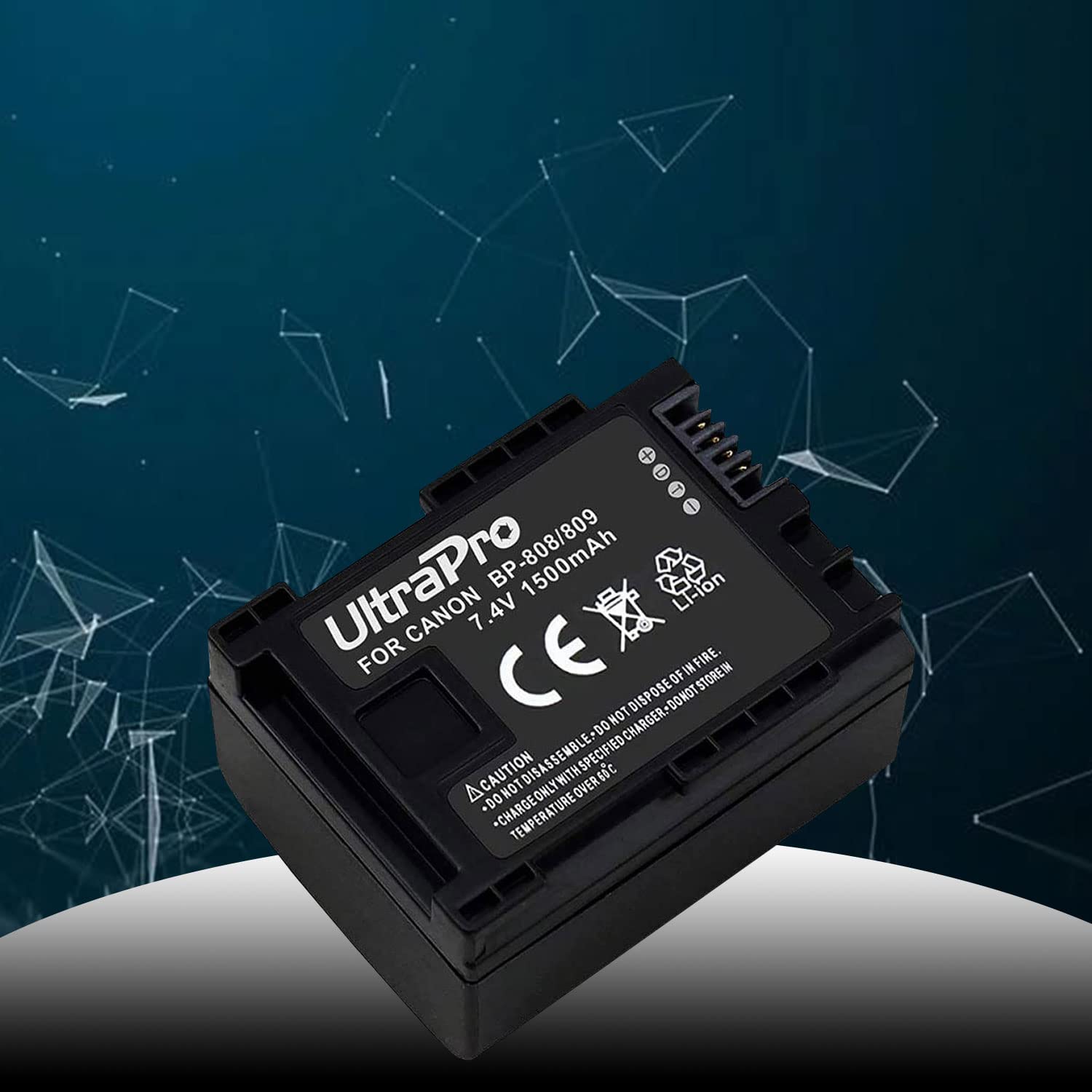 UltraPro BP-808 High-Capacity Replacement Battery with Fast Travel Charger for Canon EOS Rebel T7, T6, SL3, EOS 80D & More - Perfect for Travel Photography, Vlogging & Outdoor Shooting