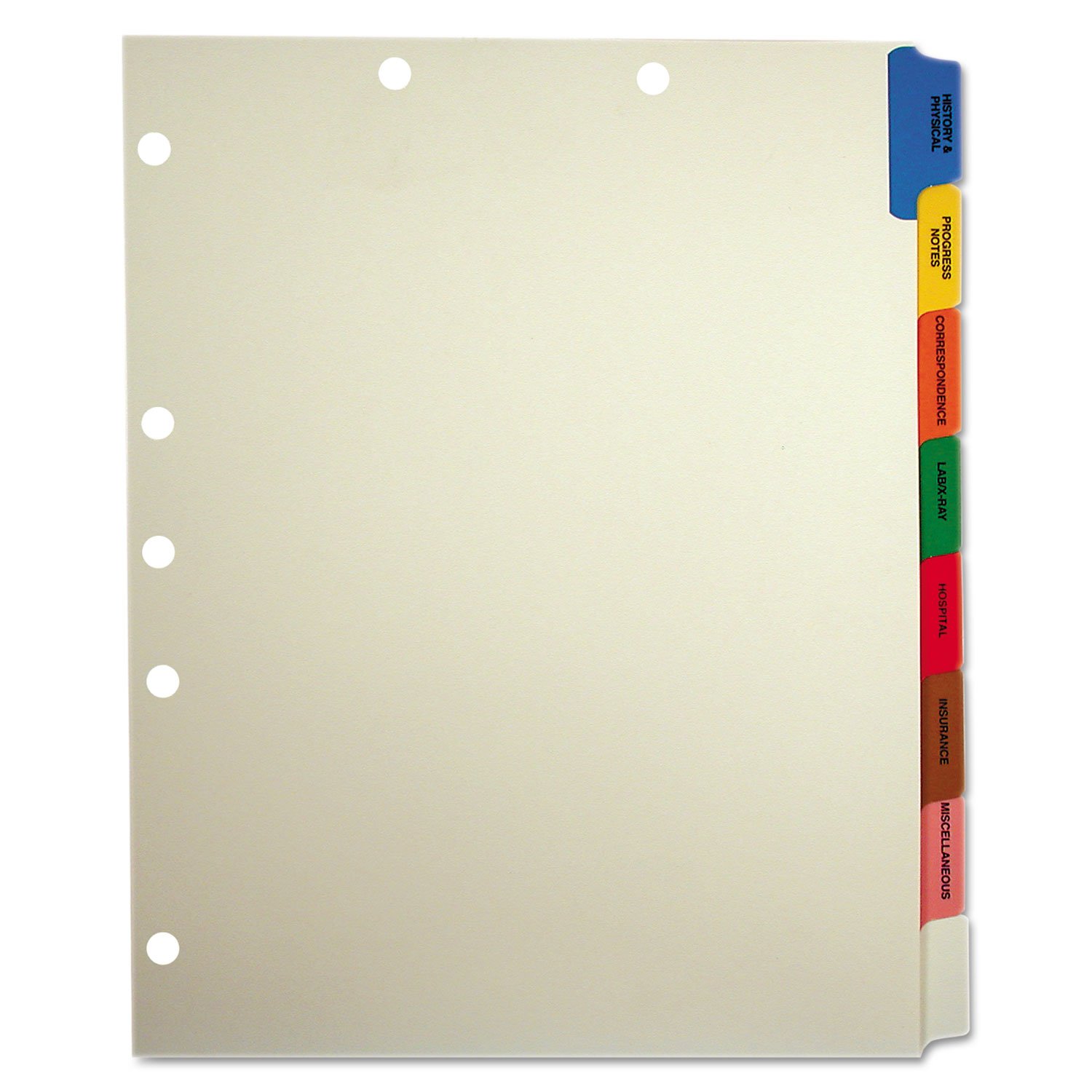 Tabbies 54505 Medical Chart Divider Sets - 9 x 11 Inches Side Tab Organizers (40 Sets/Box) for Hospital Files, Office Records & Medical Documentation
