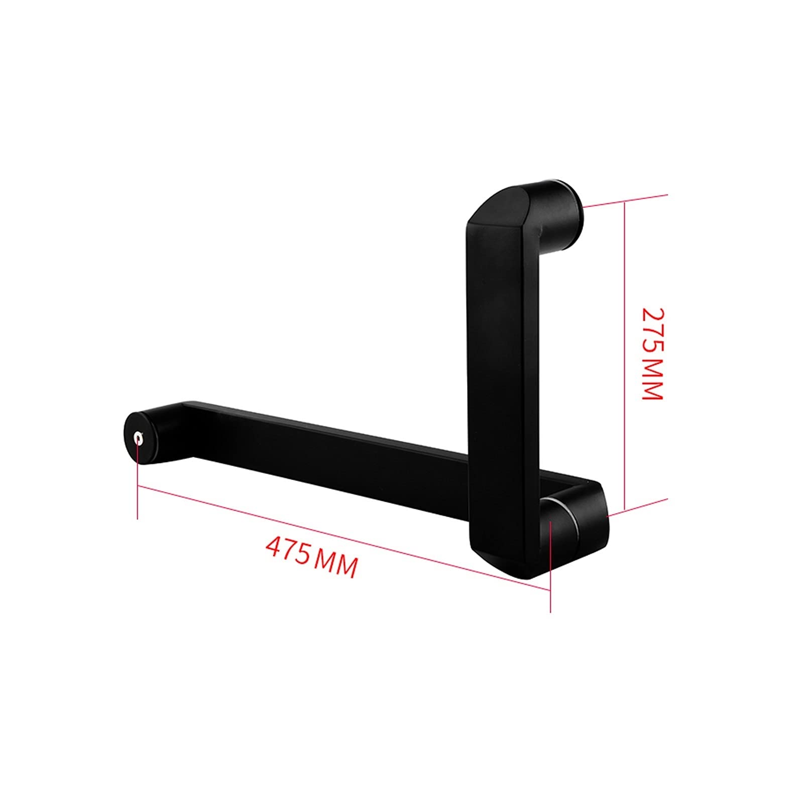 Stainless Steel Push Pull Glass Door Handle - Black Bathroom Shower Door Replacement Handle (275mm+475mm) - Perfect for Modern Homes, Office Glass Doors & Shower Enclosures