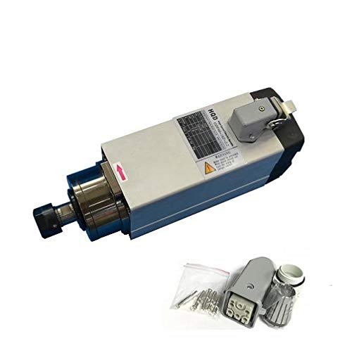 2.2KW Air-Cooled Spindle Motor 18000RPM ER20 CNC Router Spindle - High Power Square Spindle for Woodworking, Metal Engraving & 3D Carving