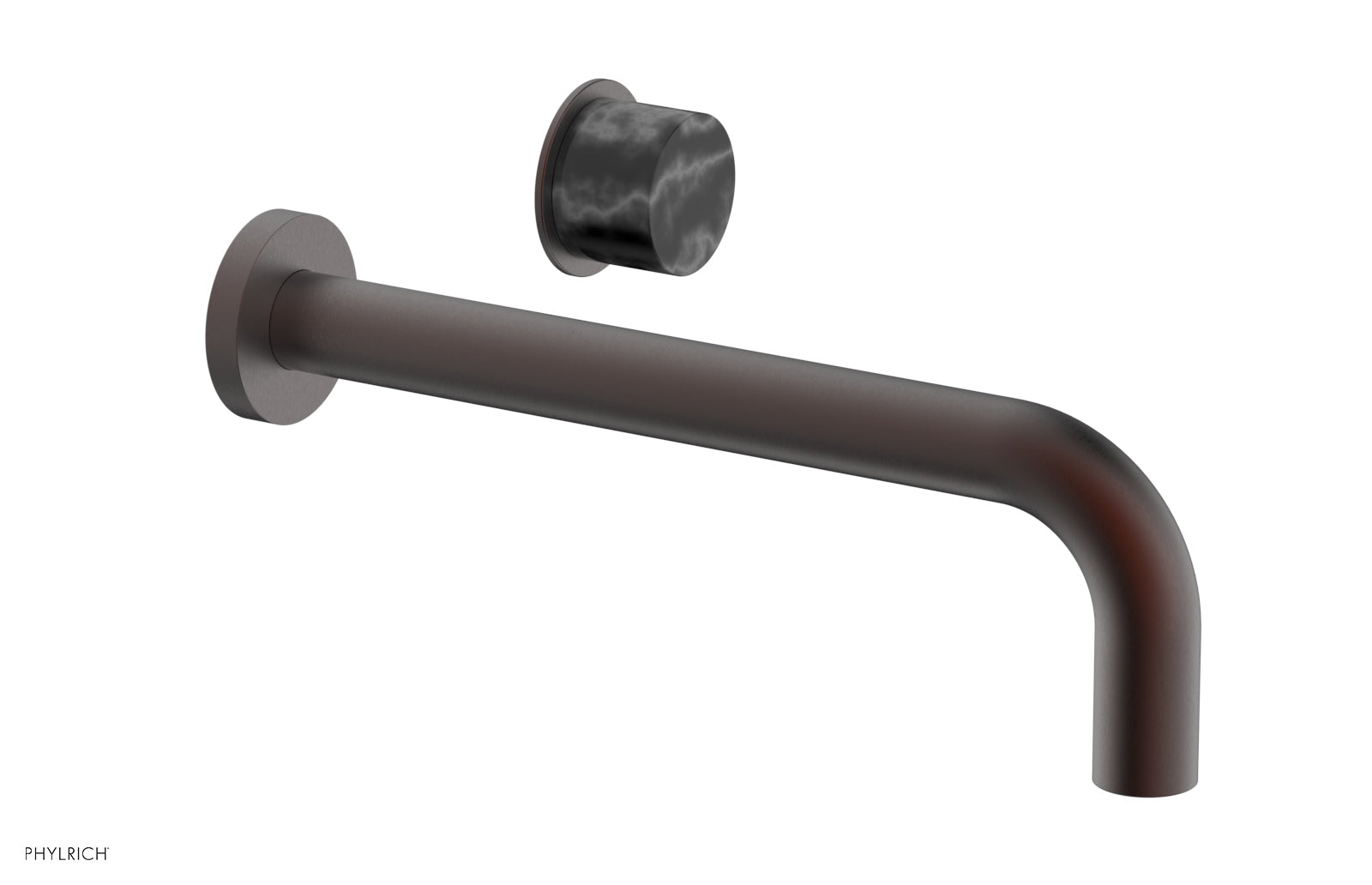 Premium Black Marble Single Handle Wall Mount Bathroom Faucet - Basic II 10