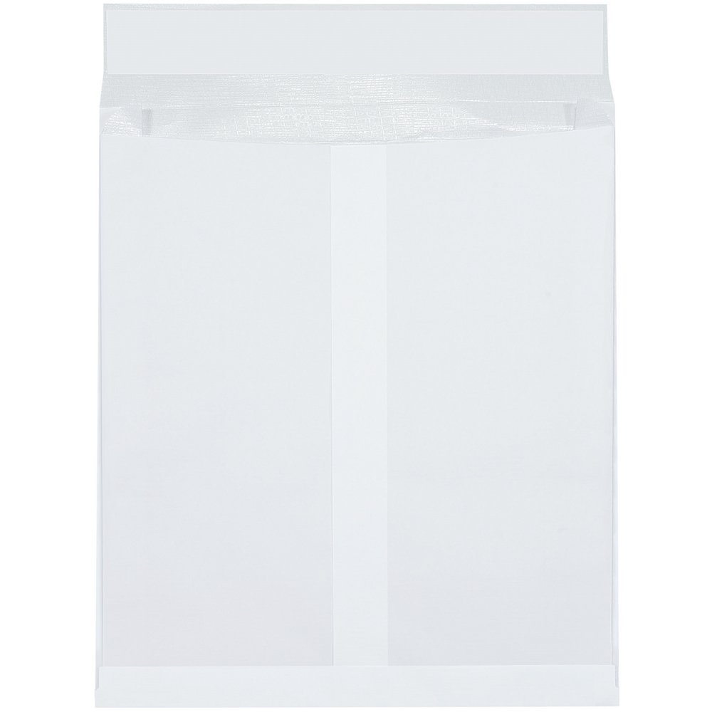 BOX USA BSLE12162WE Expandable Shipping Envelopes 12x16x2 Inches - 100 Pack White Mailers for Documents, Photos & Small Packages | Perfect for Ecommerce, Office Mailing & Online Sellers