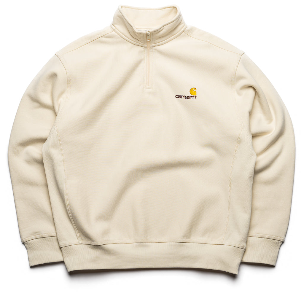 Carhartt WIP American Script Pullover Hoodie - Natural Cotton Fleece Sweatshirt for Men | Casual Streetwear & Outdoor Workwear