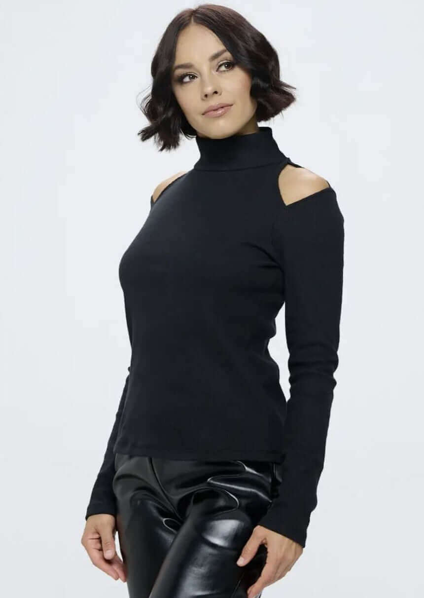 Elegant Cold Shoulder Sweater for Date Night - Women's Fashion Top | Perfect for Romantic Evenings, Dinner Dates & Special Occasions