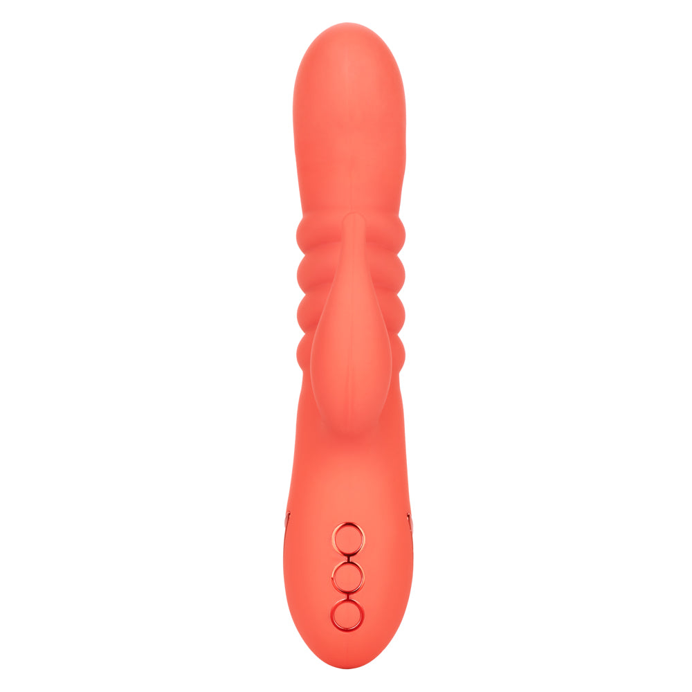 California Dreaming Orange County Cutie Rabbit Vibrator - Powerful Thrusting G-Spot Stimulator for Women, Perfect for Solo Play & Couples Intimacy