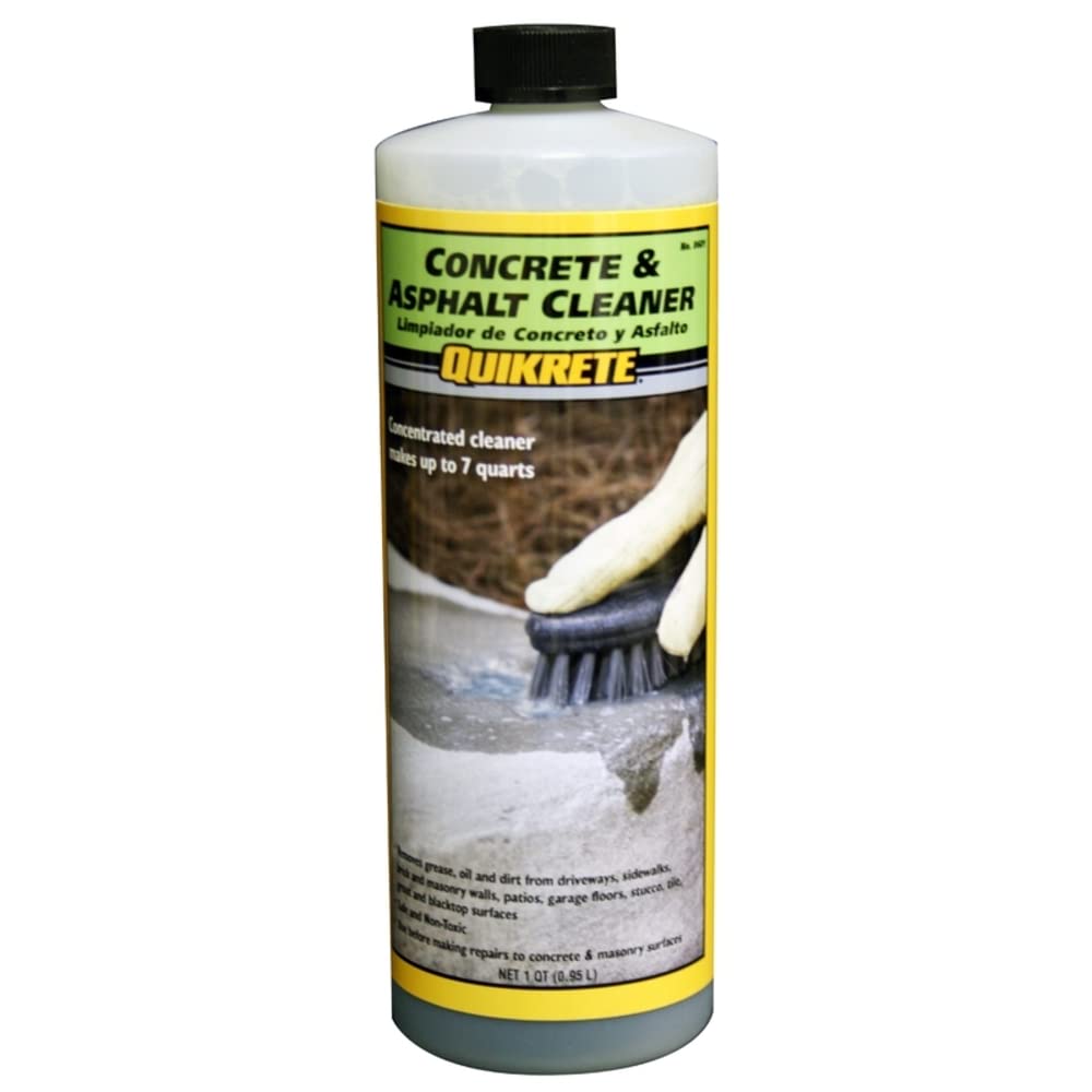 Sakrete 1 qt Concrete & Asphalt Cleaner - Heavy Duty Stain Remover for Driveways, Sidewalks & Garage Floors - Safe for Sealed Surfaces