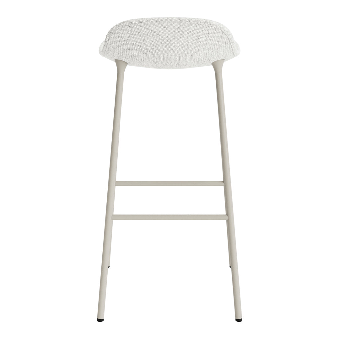 Modern Form Bar Stool with Sturdy Metal Legs & Comfortable Upholstered Seat - Perfect for Kitchen Islands, Home Bars & Commercial Use