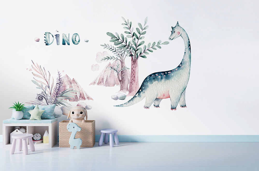 Designwalls 2 Mr Dino Wall Decals - Premium Dinosaur Wall Stickers for Kids Room Decor | Perfect for Nursery, Bedroom & Playroom