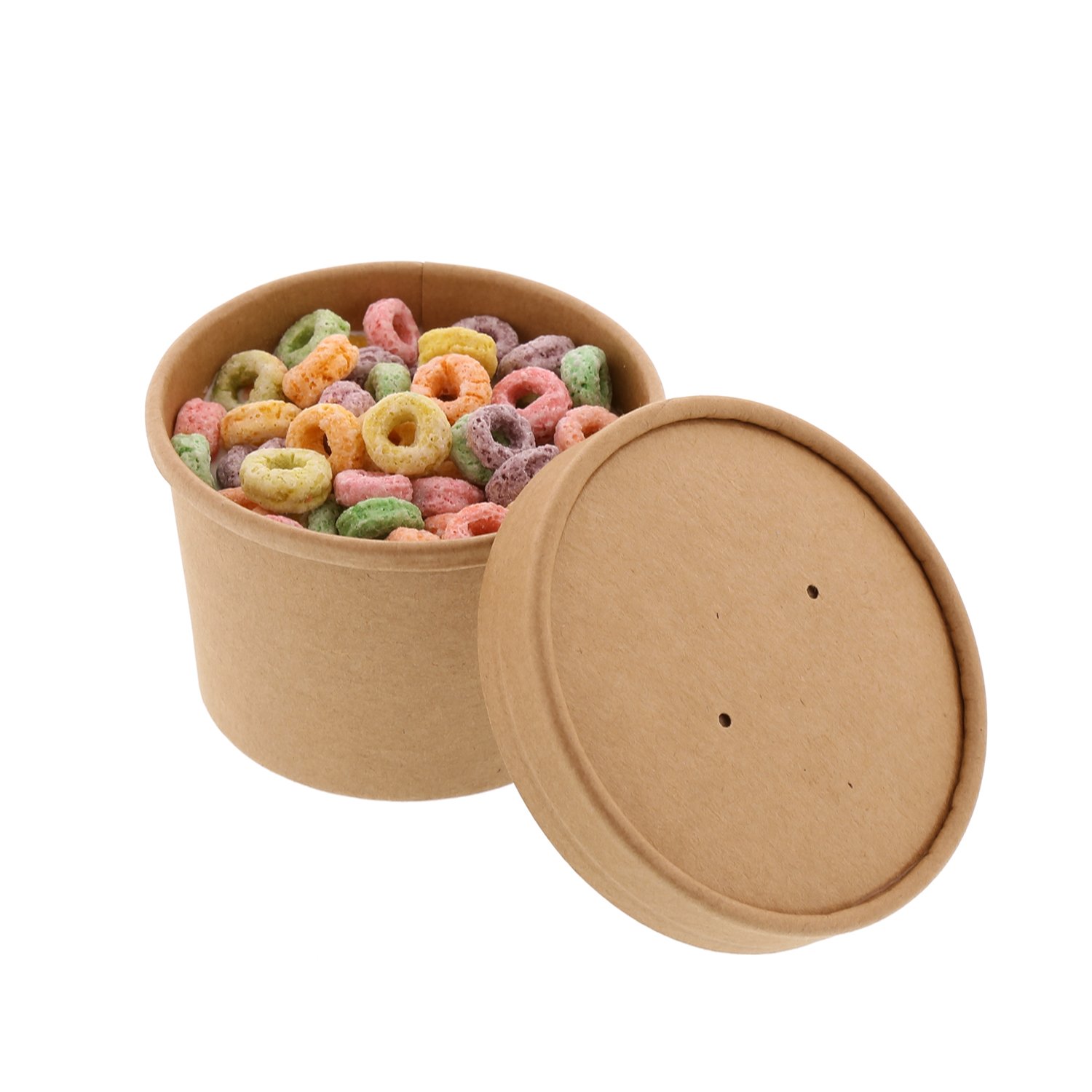 Eco-Friendly 8oz Kraft Paper Food Containers with Lids - 250 Pack | Perfect for Takeout, Meal Prep, and Catering | Disposable & Biodegradable