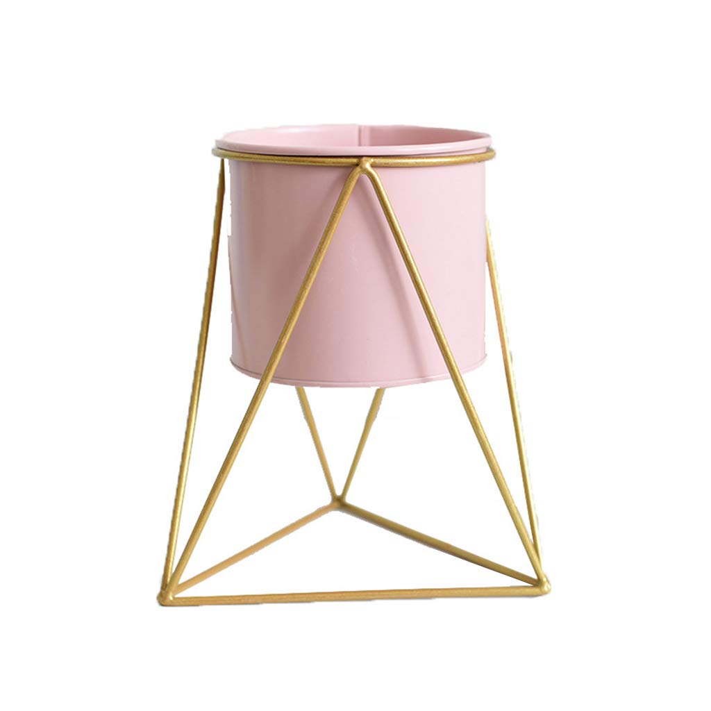 Nordic Style Geometric Metal Iron Flower Pot - Succulent Plant Holder, Home Decor for Living Room, Bedroom, Office | Modern Indoor & Outdoor Display Ornament