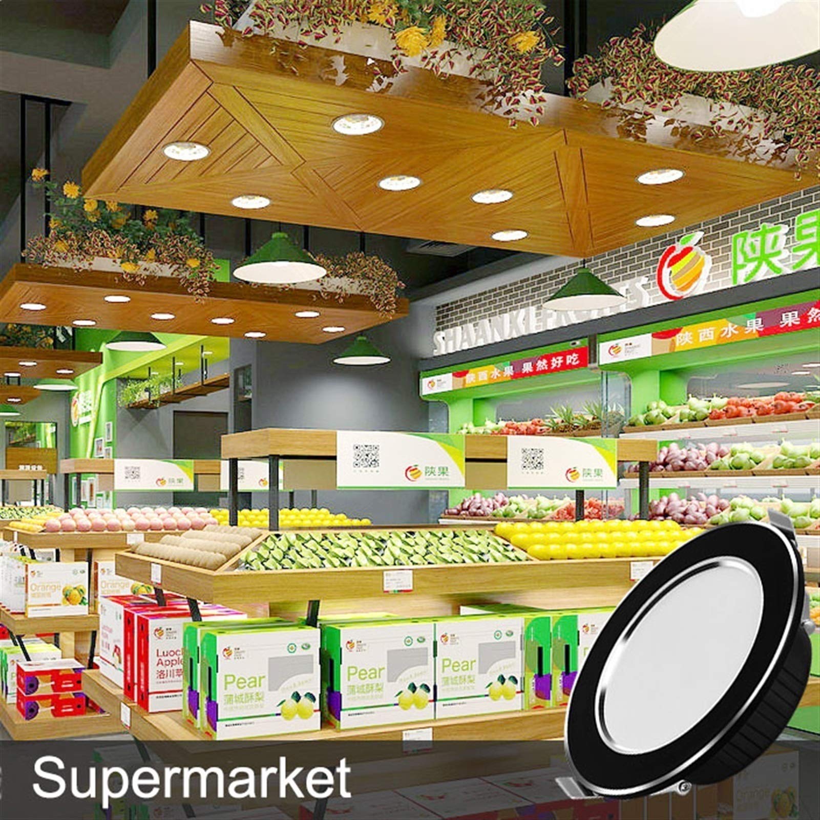 10Pcs 6W Dimmable LED Recessed Ceiling Lights - 3 Color Changing Downlight with Aluminum Alloy Panel - 7-9cm Hole Size for Living Room, Bedroom, Kitchen & Hallway Lighting (Black)