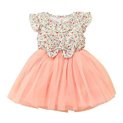 Toddler Baby Girls Summer Clothes - Floral Sleeveless Tutu Princess Dress for Little Girls | Perfect for Birthday Parties, Photo Shoots & Outdoor Play