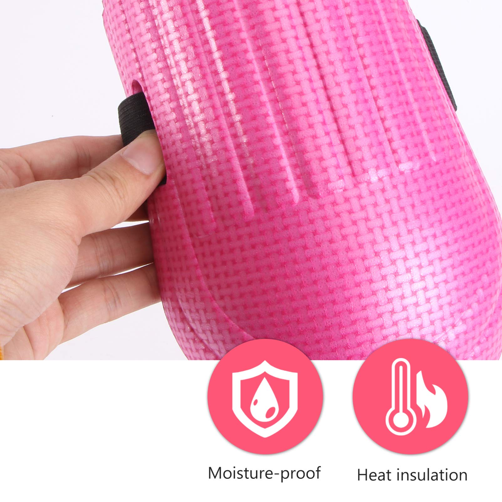 DOITOOL Floor Cleaning Kit with 2 Pairs EVA Foam Knee Pads - Heavy Duty Tile, Construction & Gardening Knee Protection - Non-Slip Cushion for Floor Installation, Maintenance & Cleaning Work