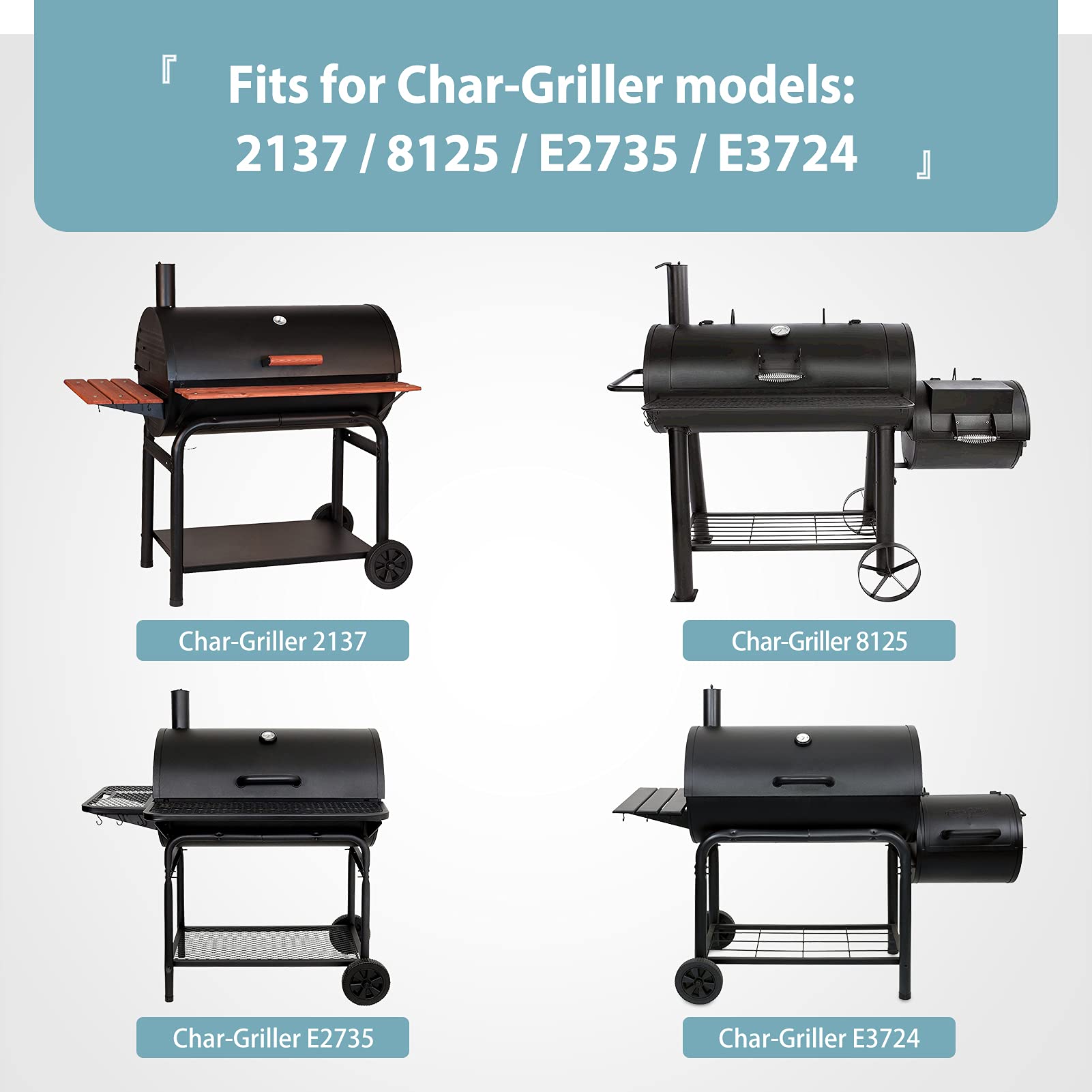 SHINESTAR 3737 Heavy Duty Waterproof Grill Cover for Char-Griller 2137 Outlaw, Competition Pro, Kingsford Barrel Charcoal Grill 30
