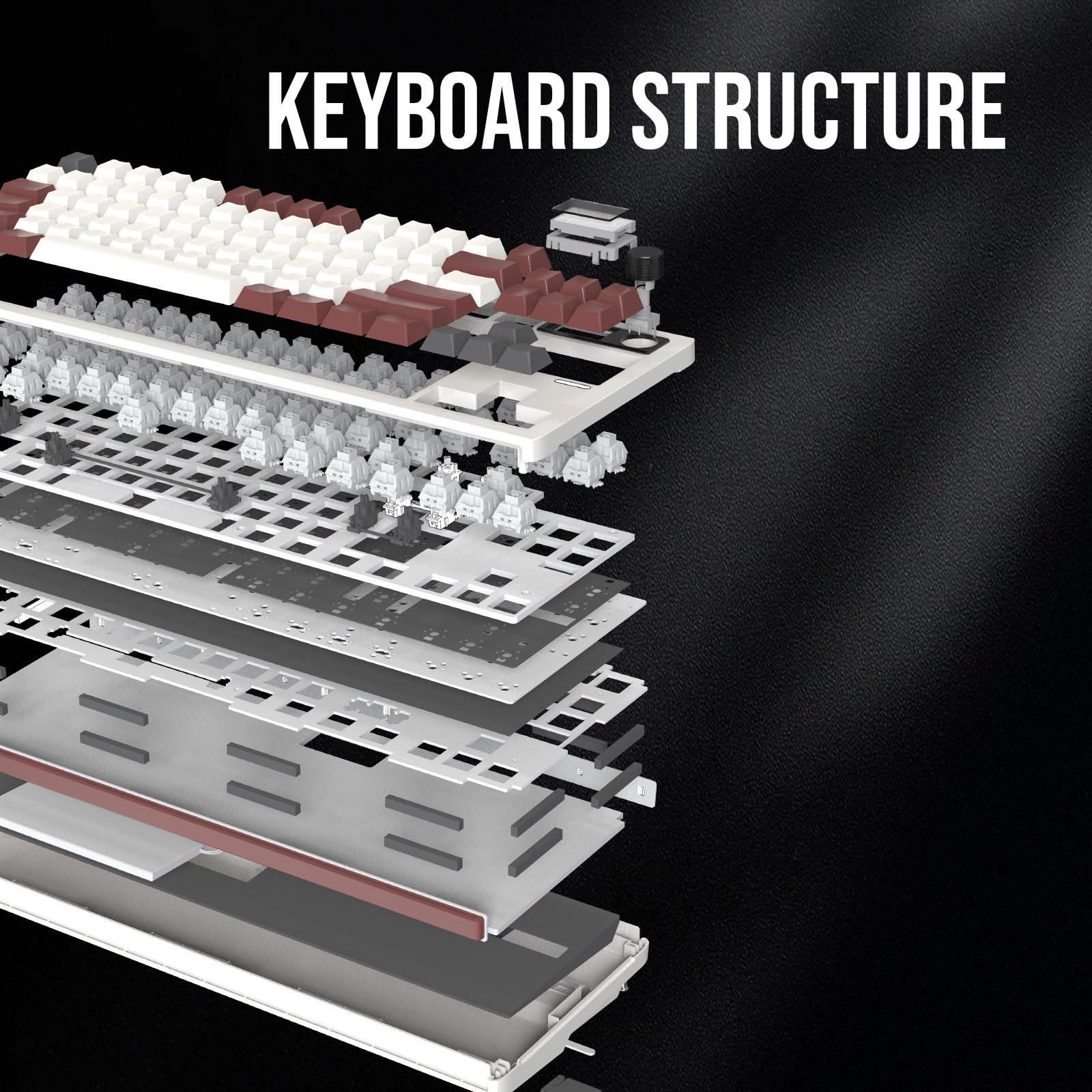 EPOMAKER Shadow-S VIA Wireless Gaming Keyboard - Gasket Mount Mechanical Keyboard with 1.14
