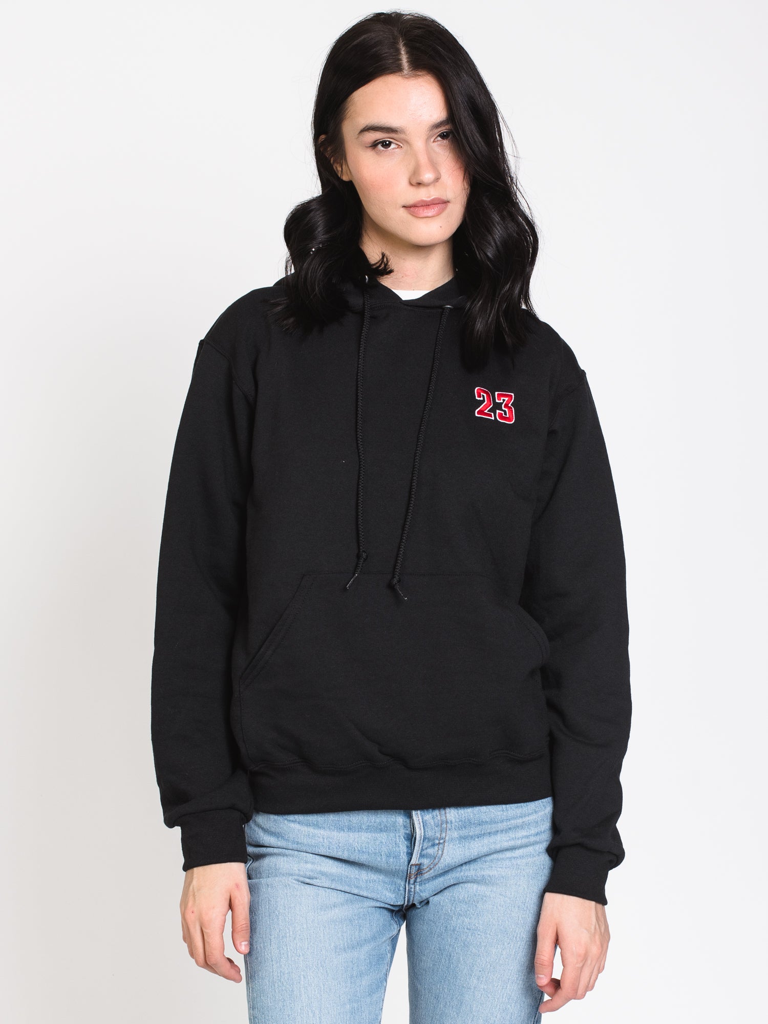 23-Piece Embroidered Hoodie Set for Men & Women - Black - Cozy Winter Pullover for Casual Wear & Outdoor Activities