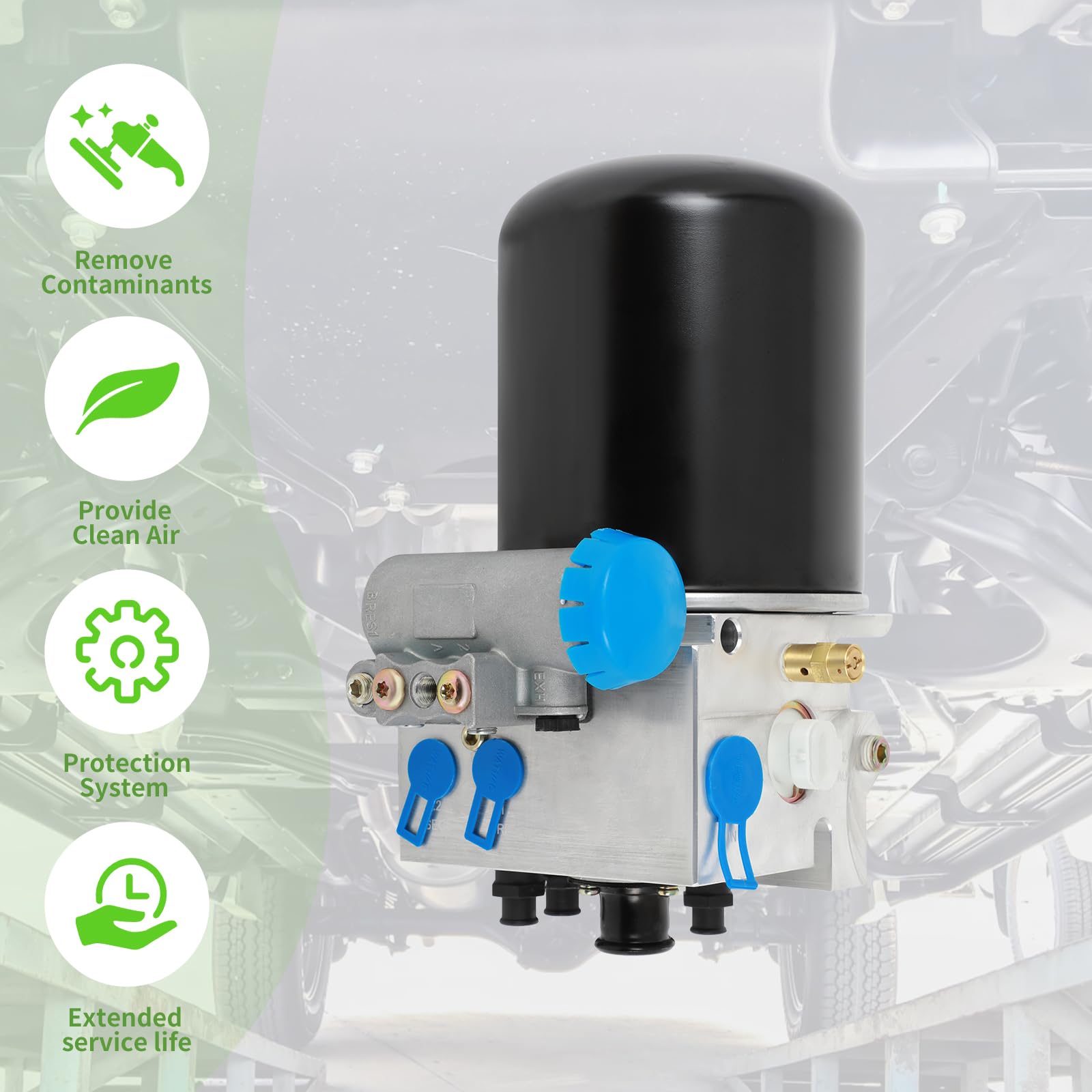 12V Air Dryer Replacement for AD-IS 801266 DC Heater - Direct Fit for Trucks & RVs - Prevents Moisture in Air Brake Systems