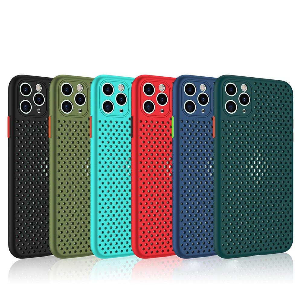 iPhone 11 Pro Max Cooling Case - Ultra Slim Breathable Hollow Design TPU Phone Cover with Camera Protection | Heat Dissipation Technology for Gaming & Heavy Usage | Compatible with iPhone 11 Pro Max (Black)