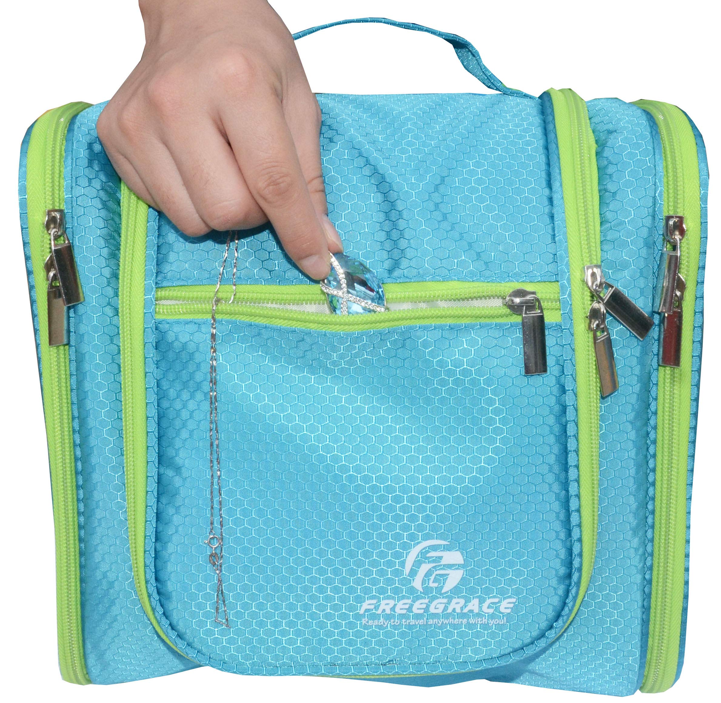 Premium Extra Large Hanging Toiletry Bag for Travel - Waterproof Nylon Cosmetic & Shower Organizer for Men & Women - Perfect for Toiletries, Makeup Brushes, Bathroom Essentials - Ideal for Camping, Gym, Business Trips & Vacation Packing