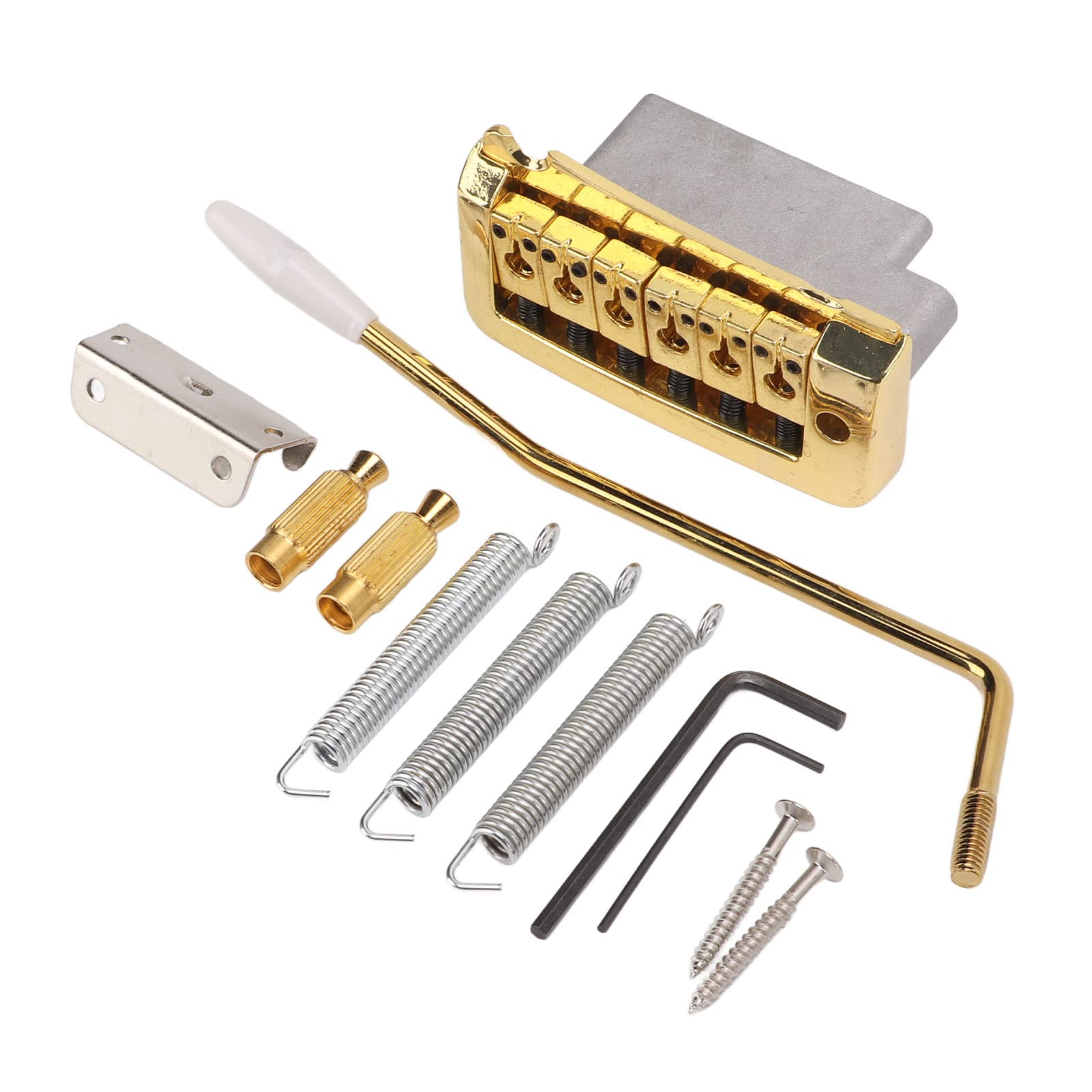Premium Gold Electric Guitar Tremolo Bridge - 6-String Durable & Easy Install Replacement for ST Style Guitars | Perfect for Rock, Blues & Stage Performances