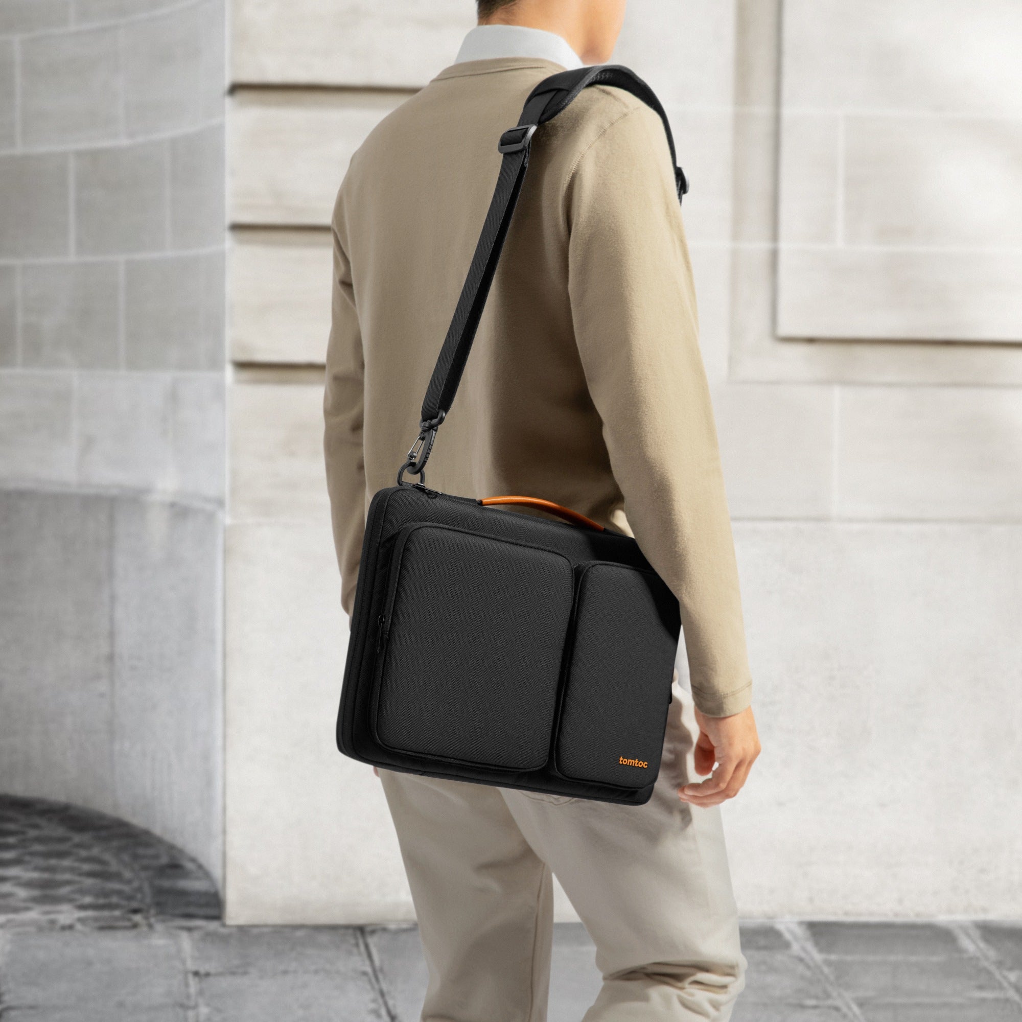 Defender A42 15 Inch Laptop Shoulder Bag - Waterproof & Shockproof Case Compatible with MacBook Air 15