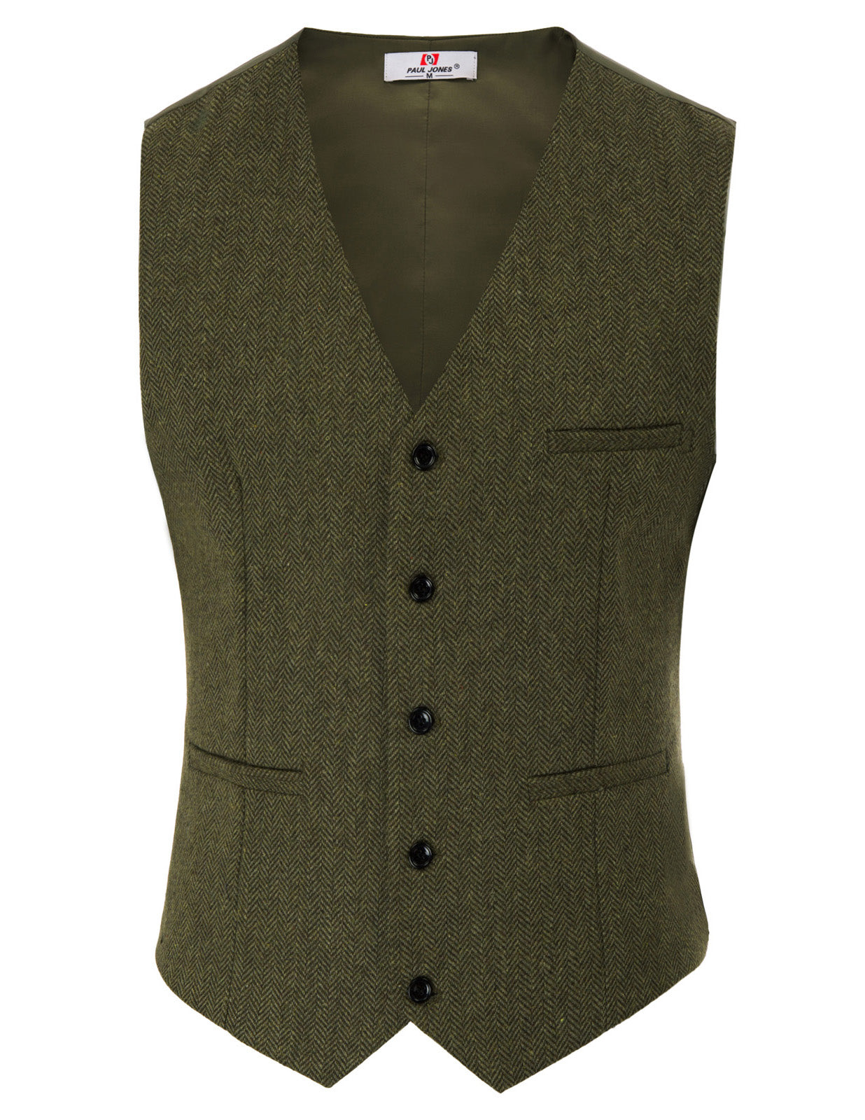 Slim Fit Men's V Neck Single Breasted Waistcoat Vest - Formal & Casual Wear for Weddings, Office & Layering Outfits