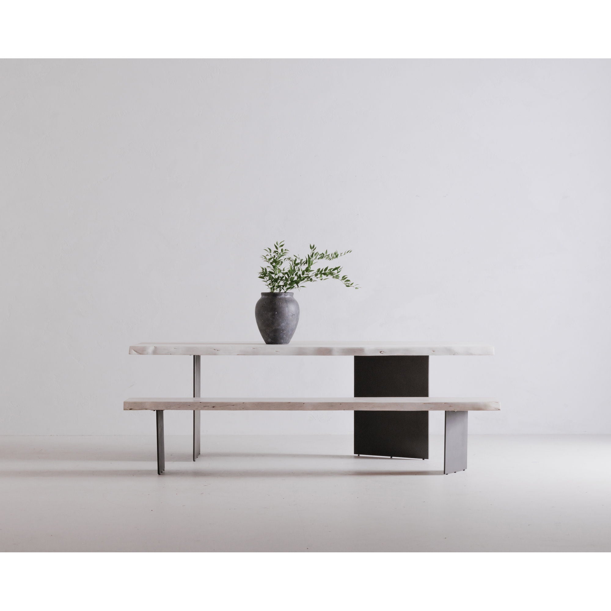 Evans White Dining Bench - Modern Kitchen & Dining Room Seating for Home & Restaurant Use