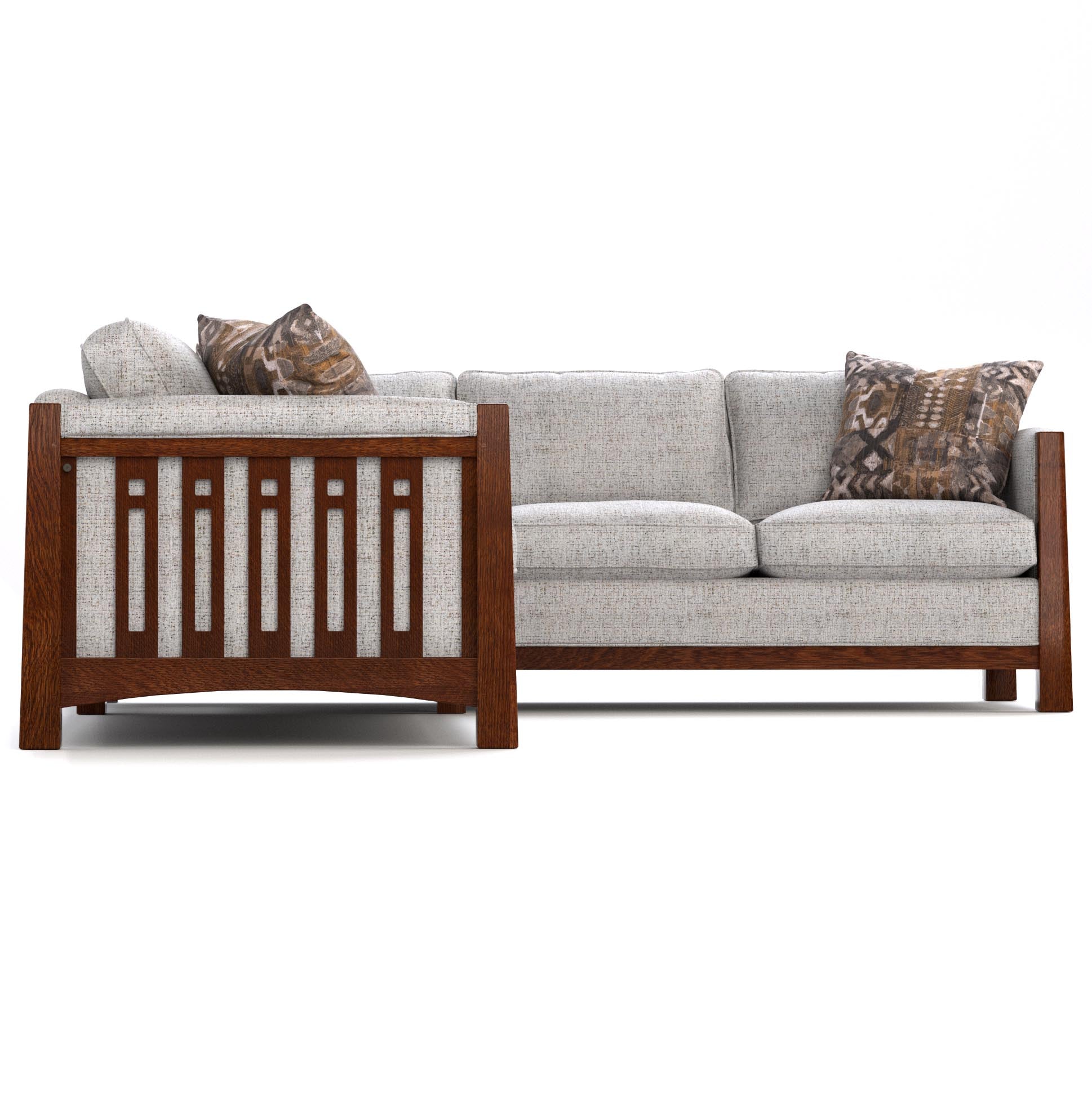 Highlands Sectional Sofa - Modern L-Shaped Couch with Reversible Chaise for Living Room, Family Room & Home Theater - Soft Fabric Upholstery & Sturdy Wood Frame