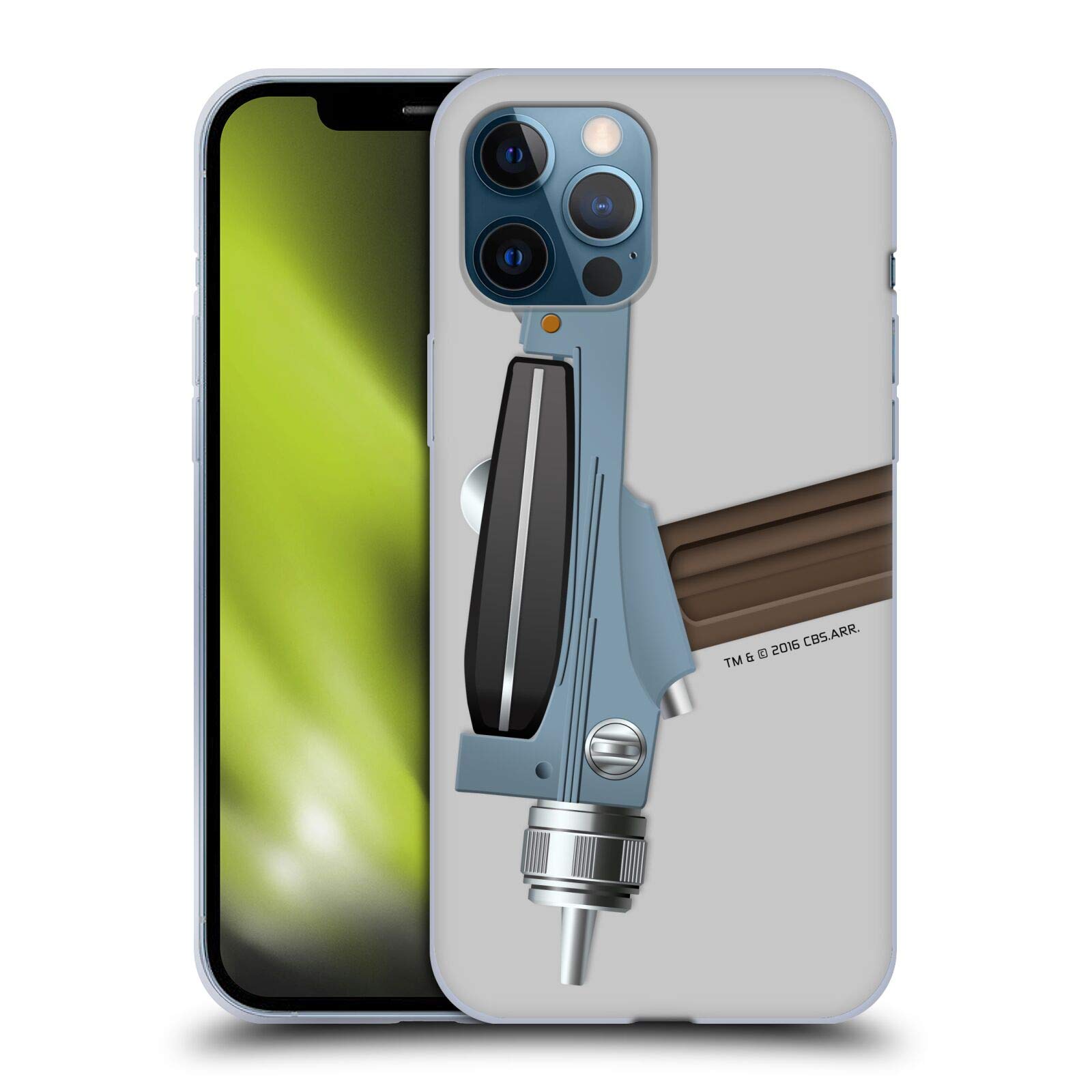 Officially Licensed Star Trek Pistol Phaser Gel Case for iPhone 12 Pro Max - Soft Protective Cover with Unique Sci-Fi Design - Perfect for Trekkies, Cosplay & Pop Culture Fans