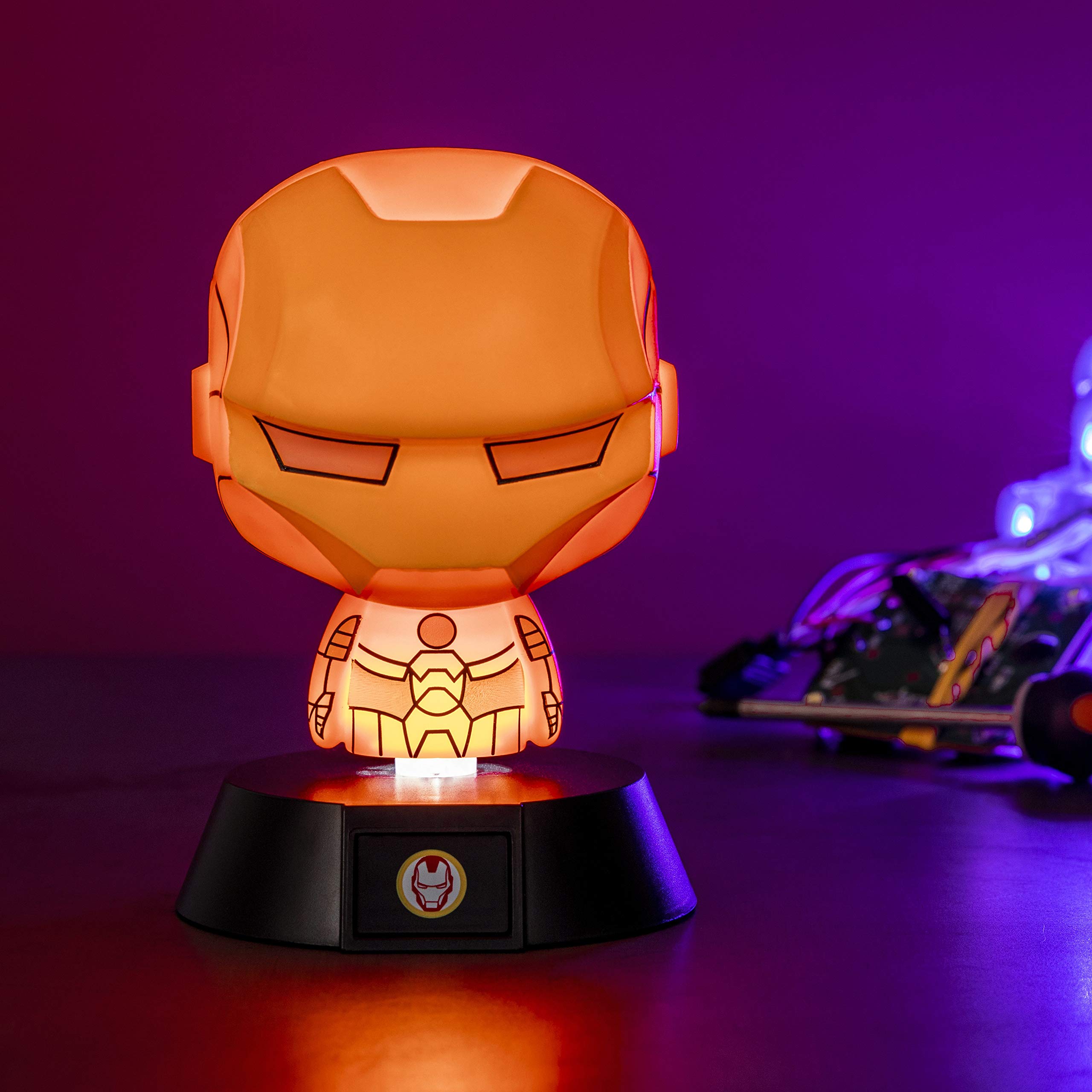 Official Disney Marvel Avengers Iron Man Icon Light - LED Desk Lamp for Home, Office & Gaming Room Decor - Collectible Superhero Merchandise