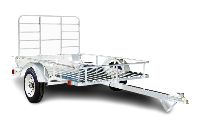 **DK2 MMT4X6OG 4 ft. x 6 ft. Open Rail Galvanized Steel Flatbed Trailer – 1295 lbs. Capacity – Heavy-Duty Utility Trailer for Farm, Construction & Landscaping**