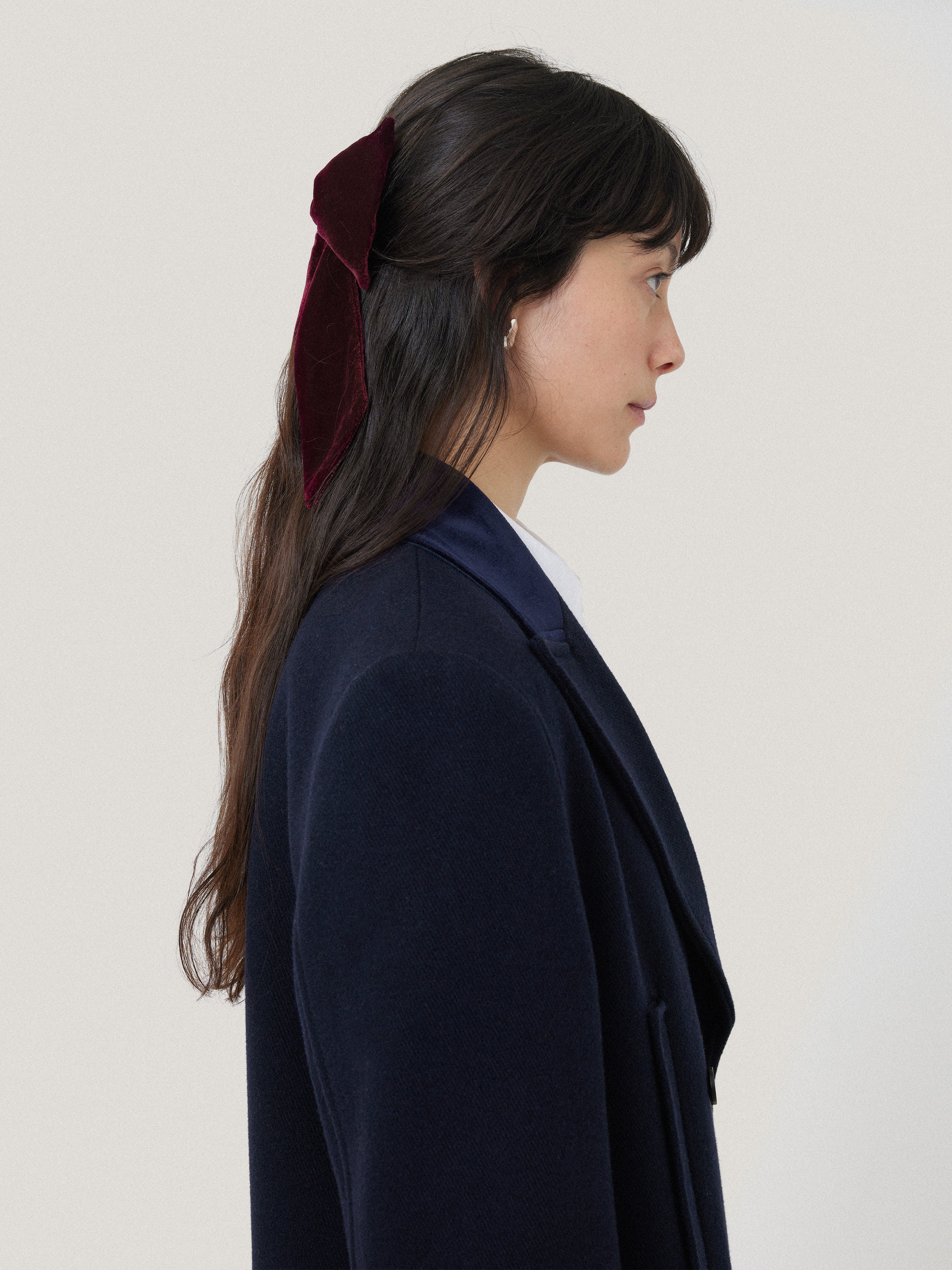 Elegant Velvet Bow Hair Clip - Burgundy Red Hair Accessory for Women & Girls | Perfect for Weddings, Parties & Everyday Style