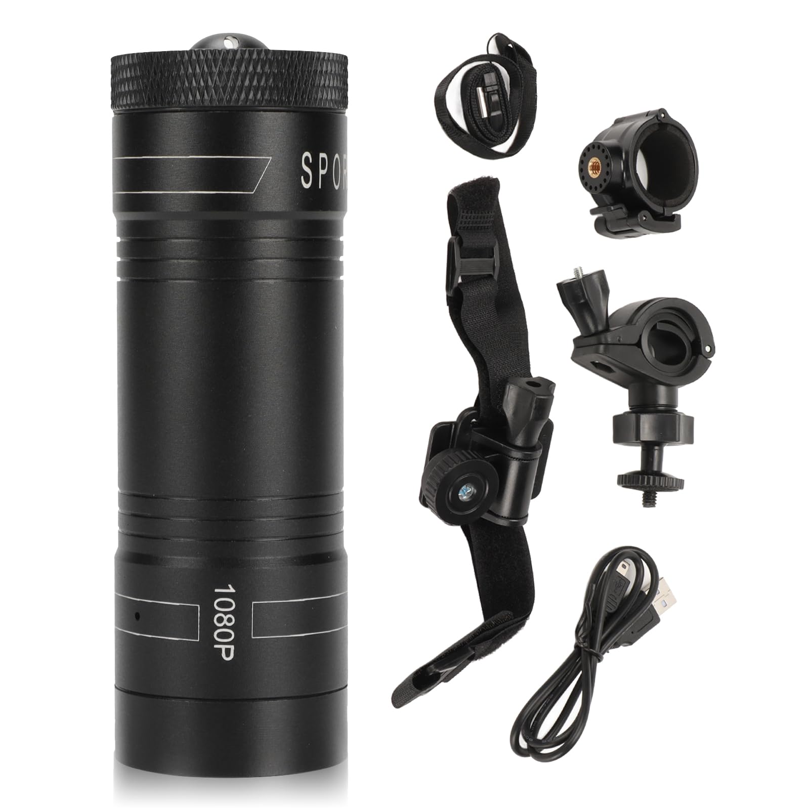 1080P 120° Wide Angle Motorcycle Helmet Camera - Waterproof Mini Sports Action Cam with Mic & 750mAh Battery for Bike, Motorcycle, Car Handlebar - Perfect for Mountain Biking, Wilderness Adventures & Outdoor Sports