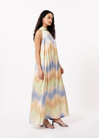 AUBERYA Tie Dye Dress for Women - Stylish Summer Boho Maxi Dress for Beach, Vacation & Casual Wear