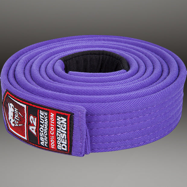 Venum BJJ Belt - Premium Brazilian Jiu-Jitsu Purple Belt for Training & Competition | Durable & Stylish Martial Arts Gear for Grappling, MMA & BJJ Practice