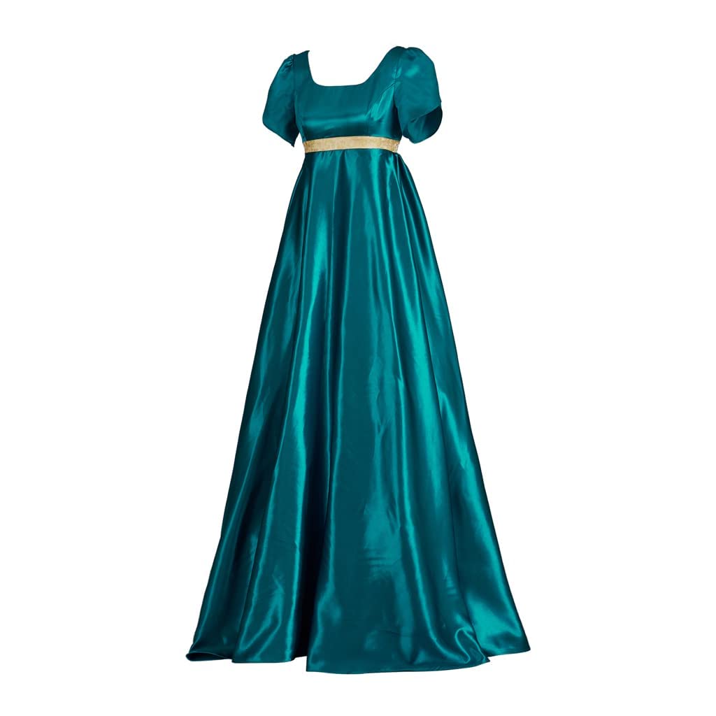 Elegant Kate Dress - Jane Austen Regency Style Victorian Tea Gown with Sash | Women's Historical Costume for Cosplay, Tea Parties & Period Dramas