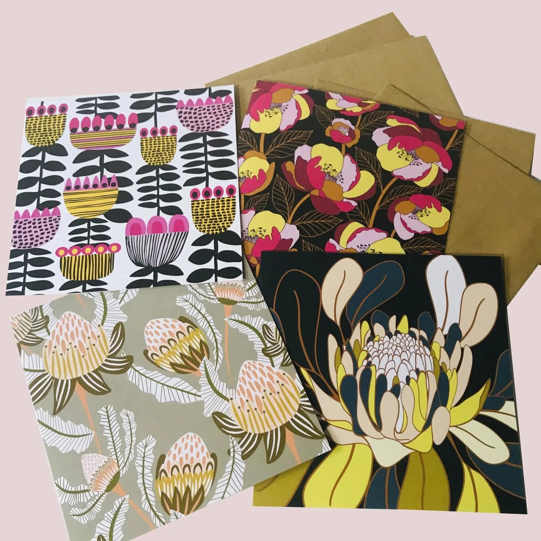 Modern Greeting Cards - Elegant Floral Bloom Card Set for Birthdays, Anniversaries & Special Occasions | Perfect for Handwritten Notes & Gift Giving