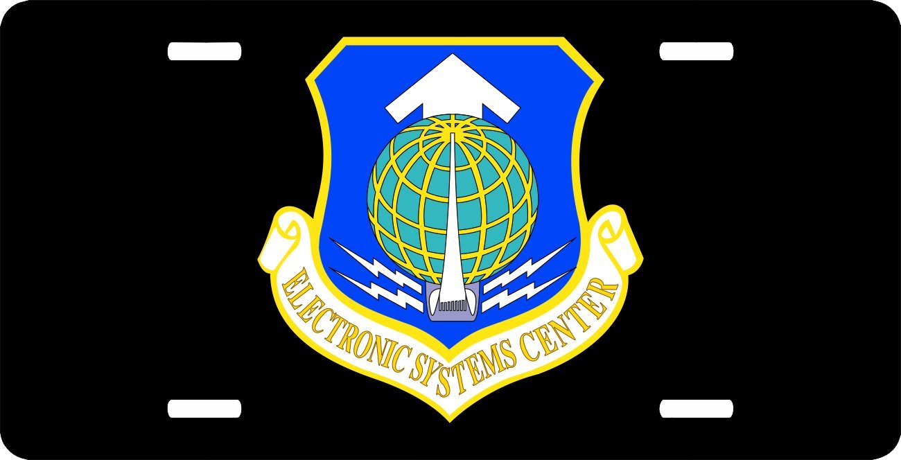 US Air Force Electronic Systems Center License Plate Frame - Military Car Accessories for Veterans & Enthusiasts - Perfect for Trucks, SUVs & Cars - Show Your Patriotism on the Road