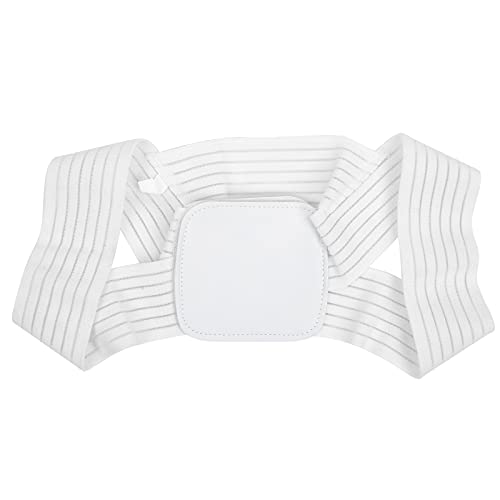 Posture Corrector Belt for Men & Women - Adjustable Back Brace Support for Hunchback, Scoliosis & Poor Posture - Breathable & Comfortable Elastic Back Support Belt (White, Large) - Ideal for Office, Driving & Daily Use